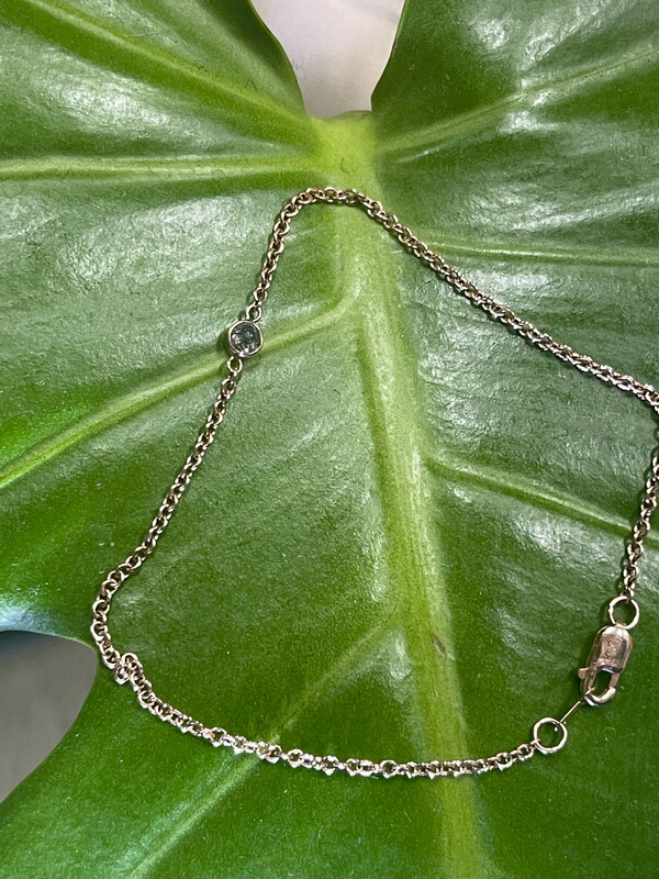 Diamond Bezel Bracelet Rose Gold