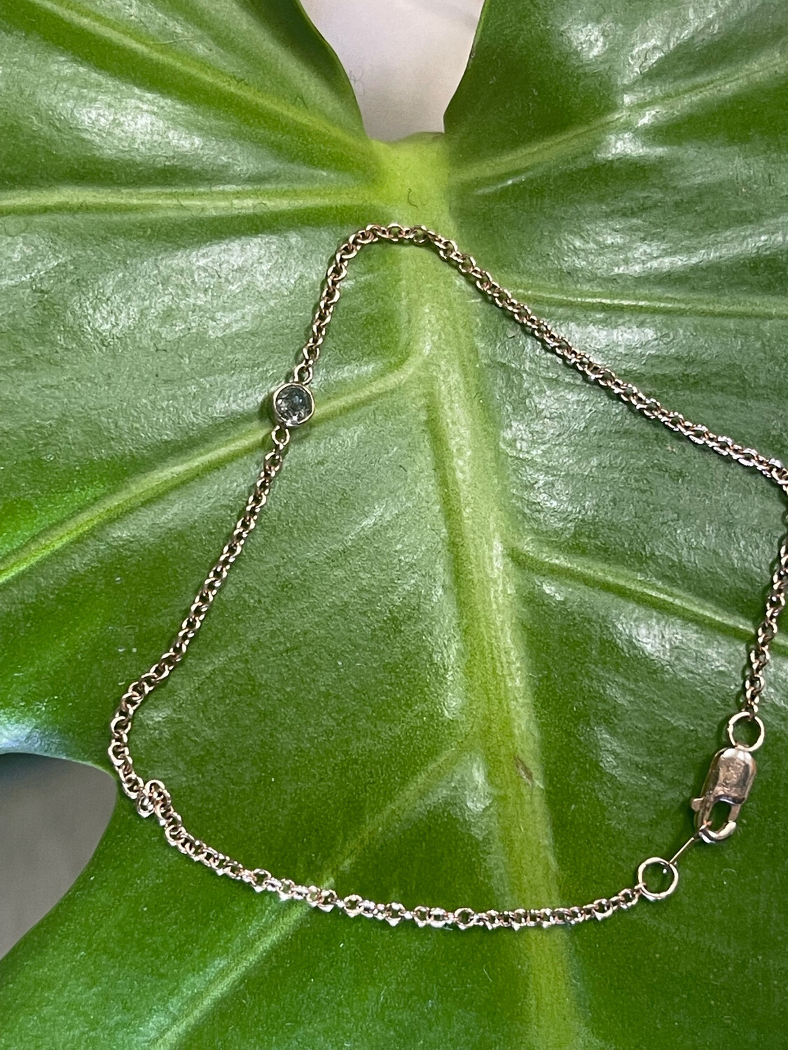Diamond Bezel Bracelet Rose Gold
