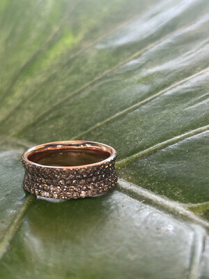 Champagne Concave Diamond Ring