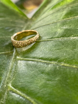 Yellow Diamond Swish Ring