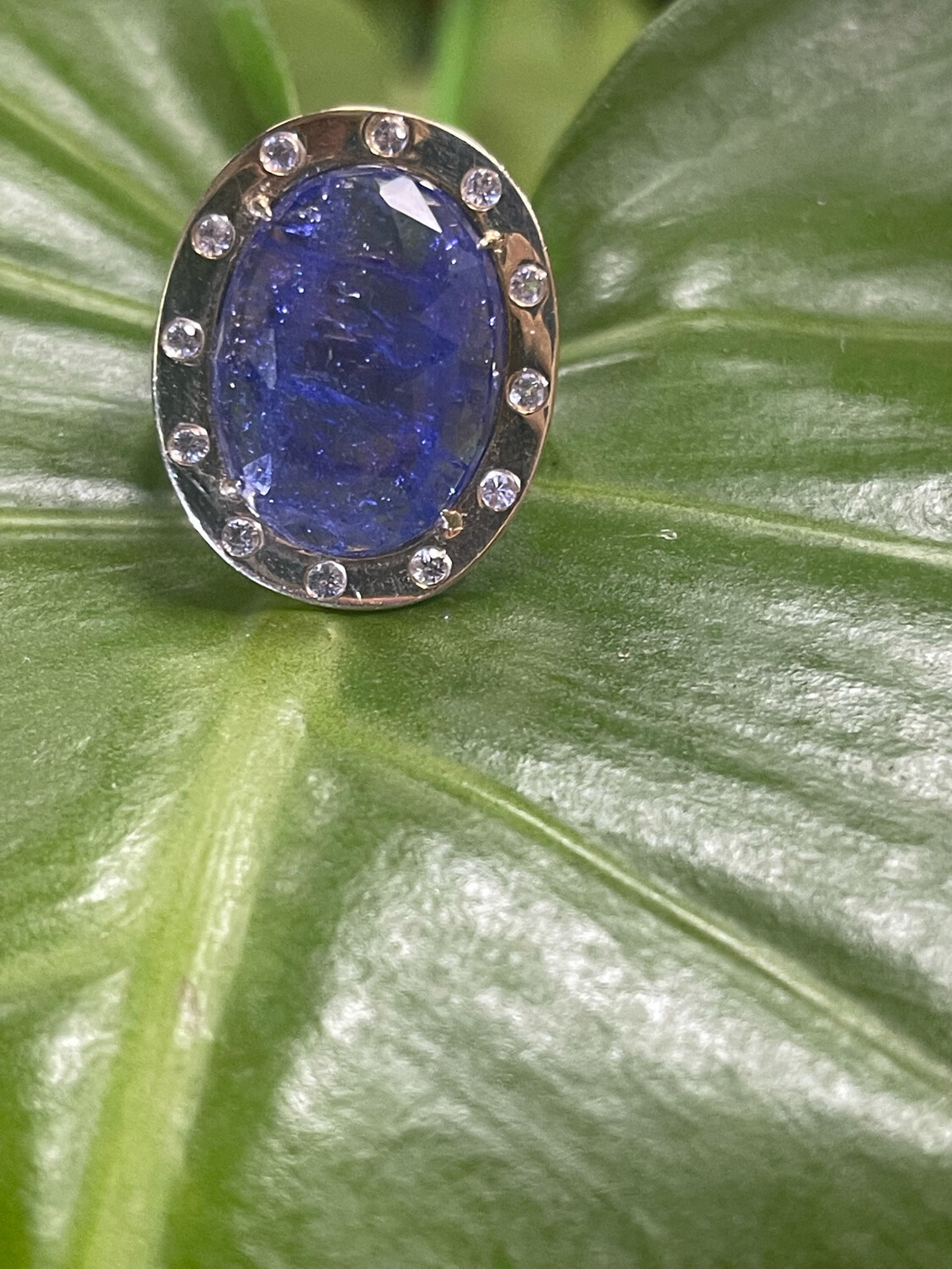 Neptune Tanzanite And White Sapphire Ring