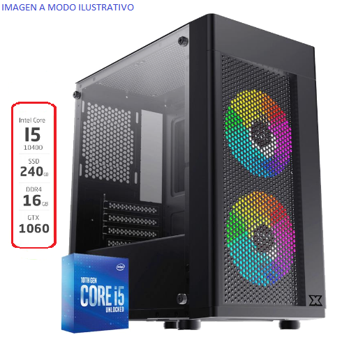 PC Armada Intel Core I5 10400 - 16GB - 240GB SSD - GTX 1060