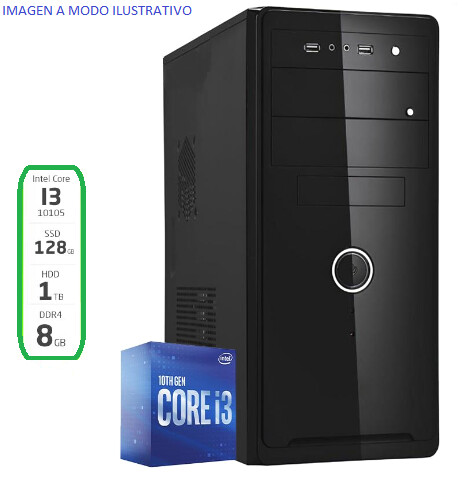 PC Armada Intel Core I3 10105 - 8GB - 128GB SSD - 1TB HDD