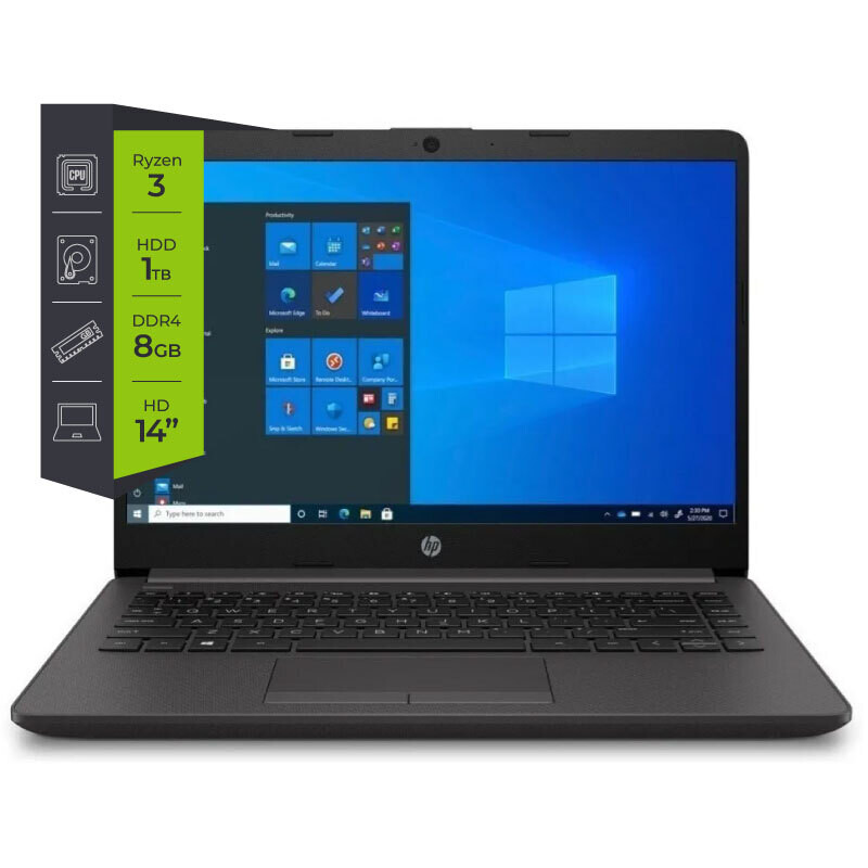 Notebook HP 245 G8 Ryzen 3 5300U 8GB 1Tb 14