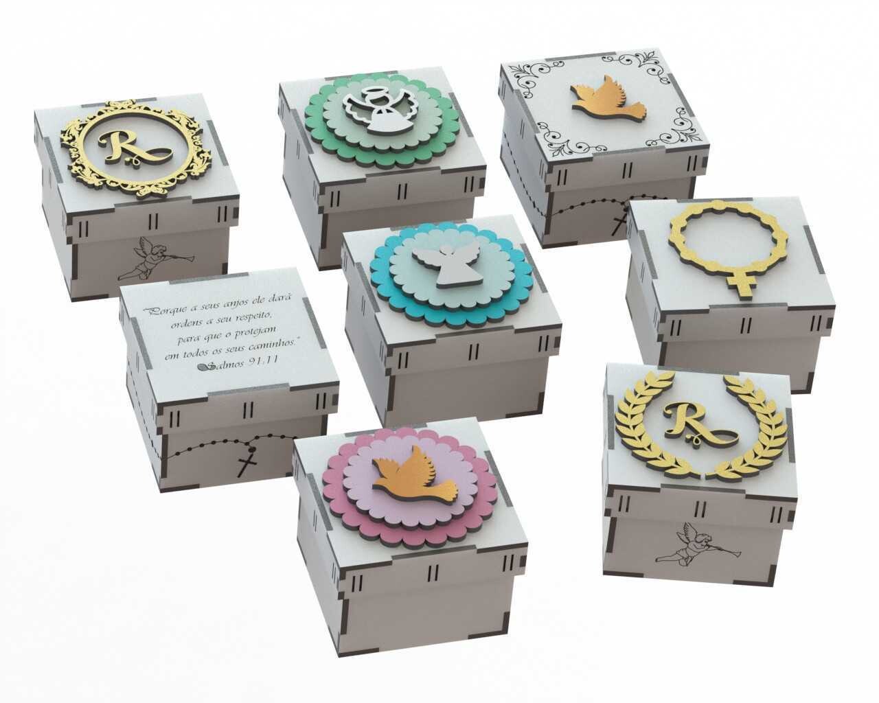 Vector Cajas de Bautizo