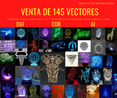 145 vectores lámparas ilusión 3D