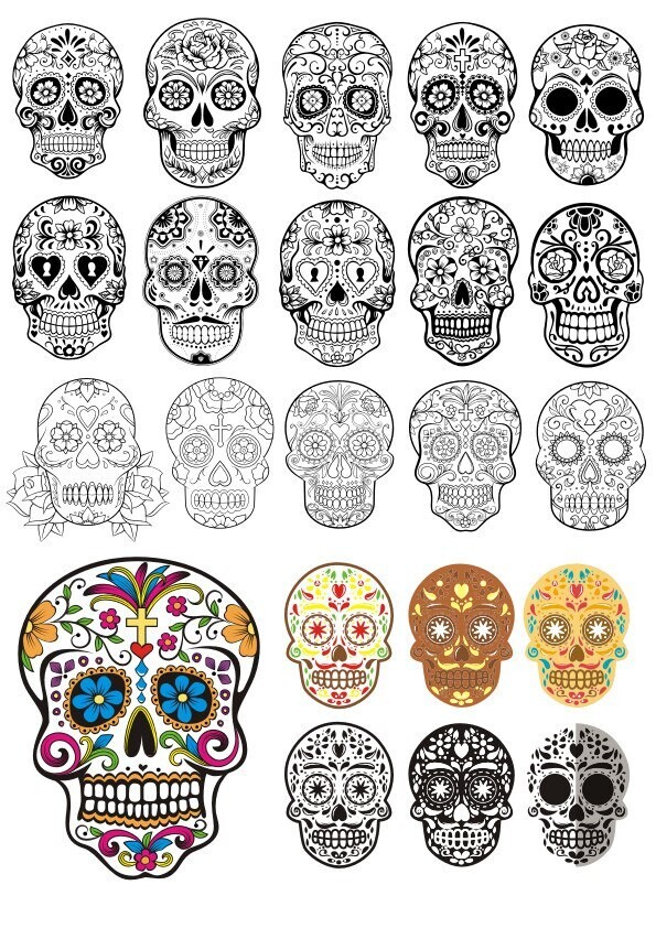 Vector Calaveras Mexicanas