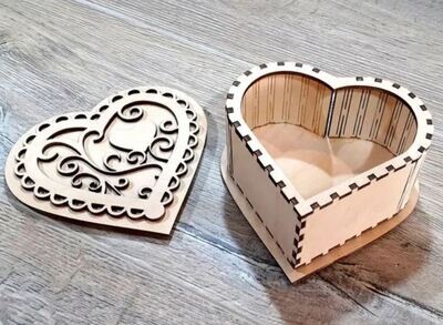 Vector Caja Decorativa Corazón