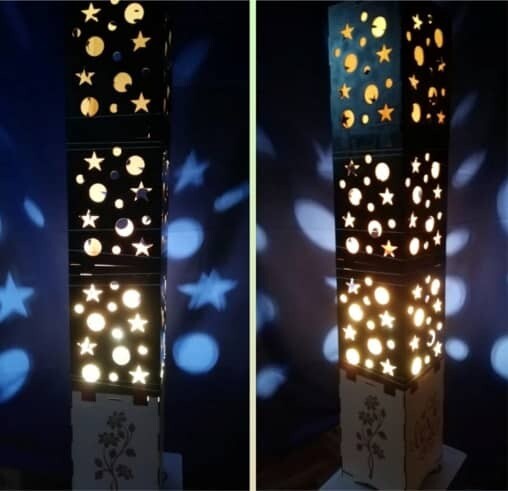 ​​Vector de Lámpara Vertical Estrellas