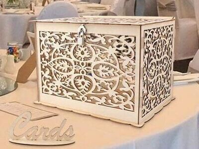 Vector Caja Tarjetas Boda