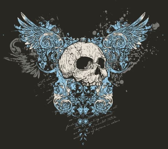 Vector Skull Wings