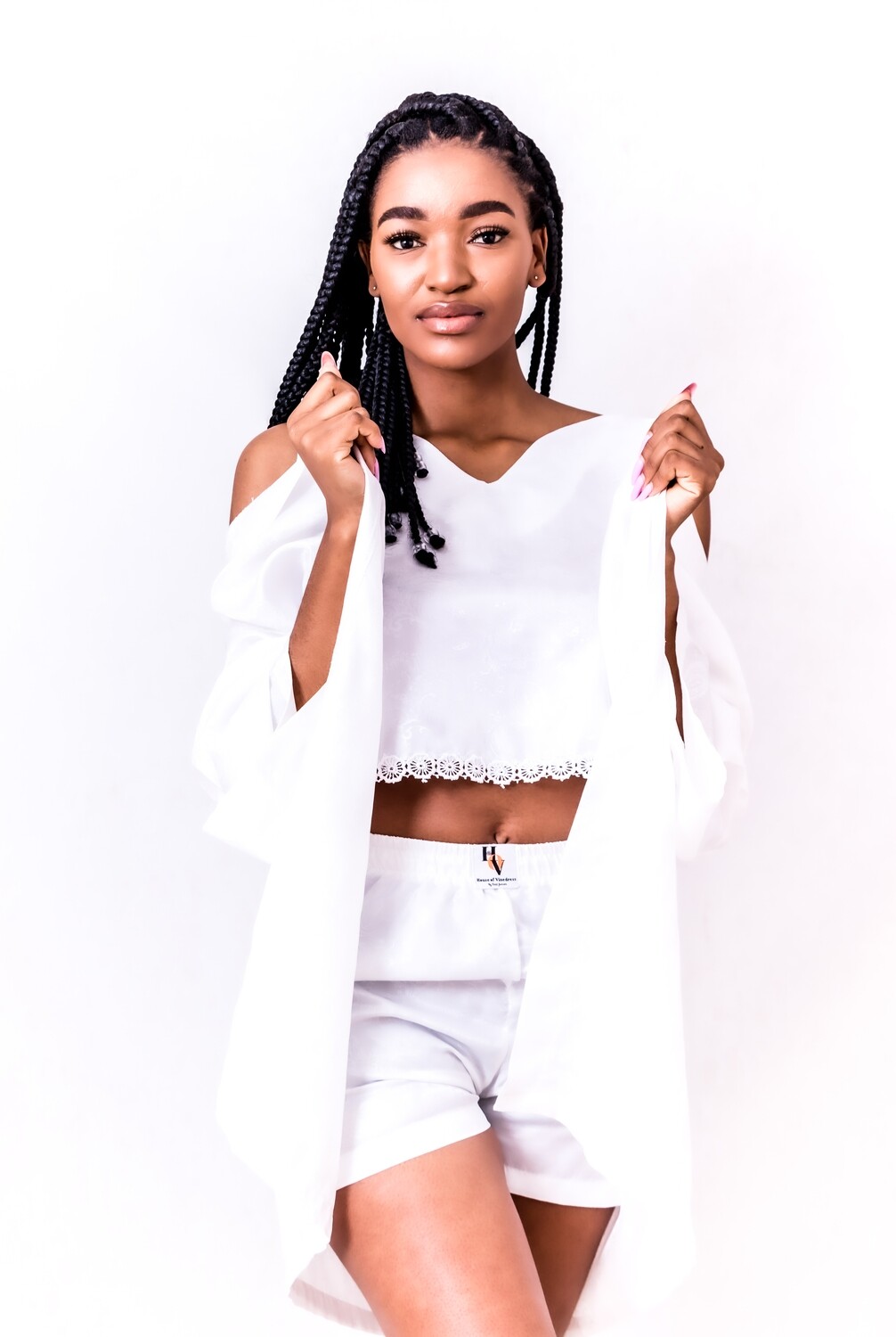 All white sleepwear