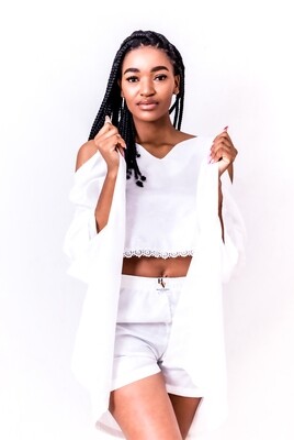 All white sleepwear
