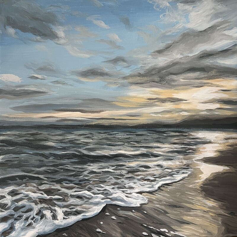 ‘Studland’ original on canvas 
30cm x30cm x4cm