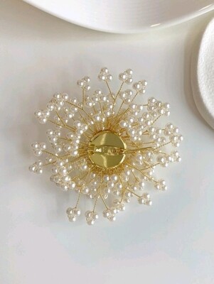 Faux Pearl Brooch