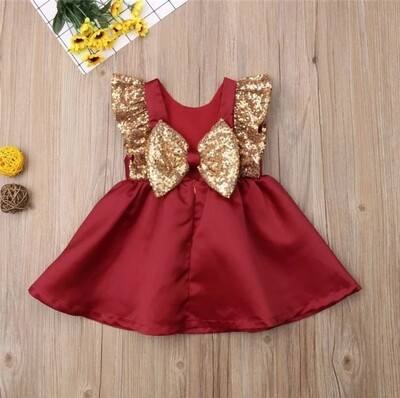 Girls Ruffle Sequin Detail Dress for hire
