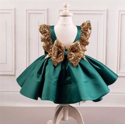 Girls Ruffle Sequin Detail Dress for hire