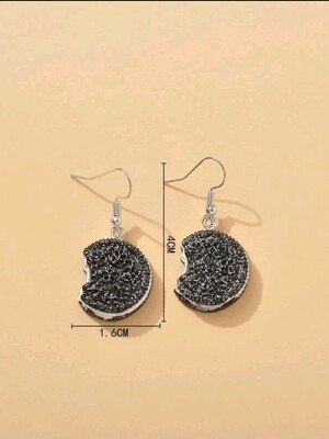 Sandwich Biscuit Drop Earrings