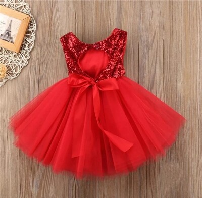 Girls Sequin and Tulle Party Dress