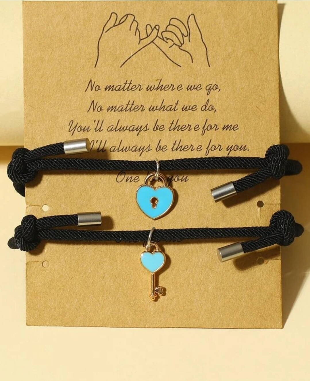 Couples Lock &amp; Key Charm Bracelet