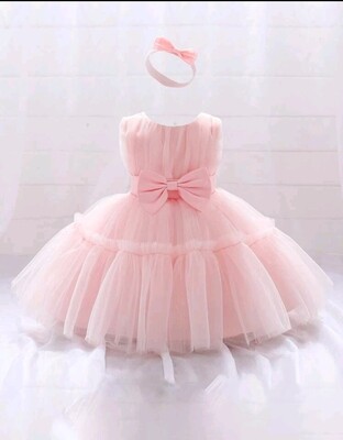 Toddler Ruffle Mesh Dress with Headband