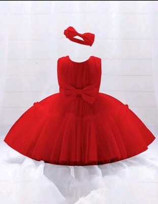 Toddler Ruffle Mesh Dress with Headband