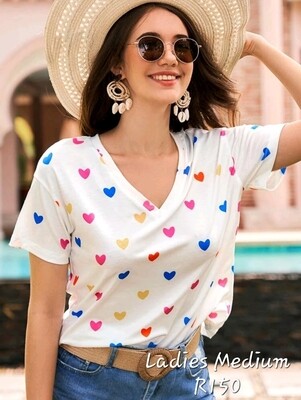 Ladies Hearts T-shirt