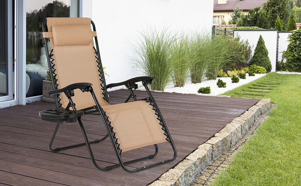 SONNENLIEGE / KLAPPLIEGE  beige