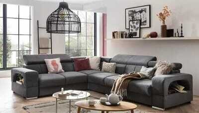 ECKSOFA &quot;FEWA&quot;  BEIDSEITIG MONTIERBAR  MIT BETTFUNKTION &amp; BETTKASTEN