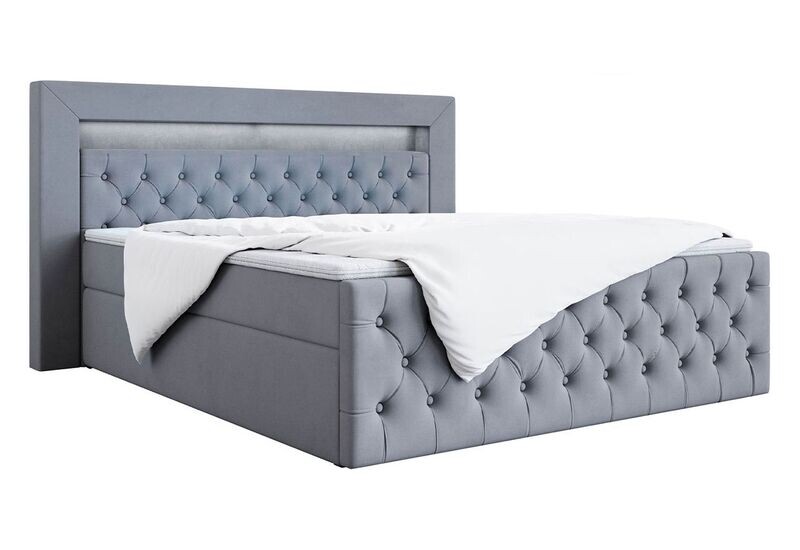 Boxspringbett &quot;ROYAL&quot; samt, mit Stauraum, 90 x 200 cm