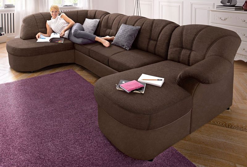 WOHNLANDSCHAFT &quot;FLORES&quot; VON DOMO COLLECTION braun