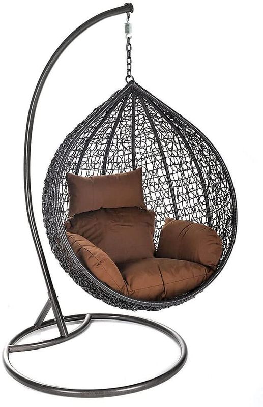 RATTAN HÄNGESESSEL kaffeebraun