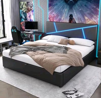 POLSTERBETT 180CM mit LED LICHT