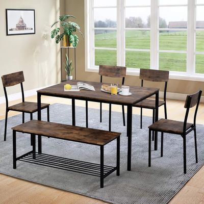 ESSGRUPPE TISCH/ STUHL/SITZBANK SET
