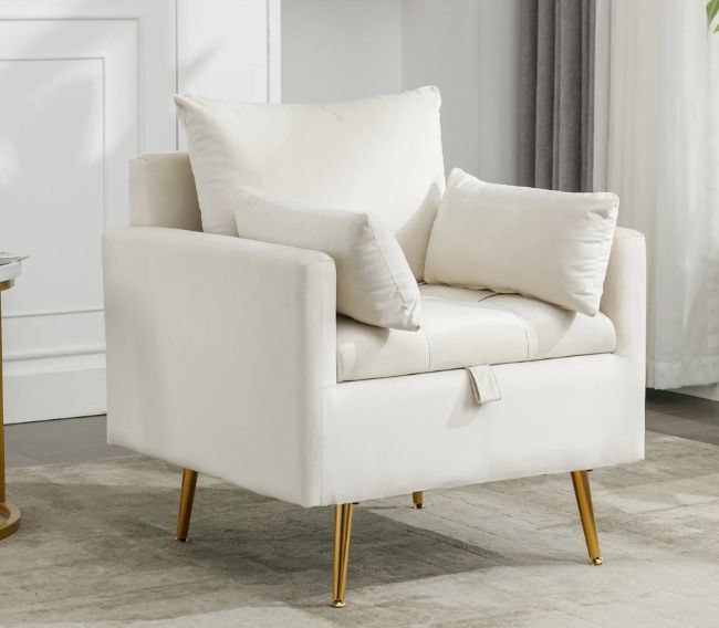 DESIGN SESSEL VON &quot;MC STAR&quot; weiss mit Stauraum