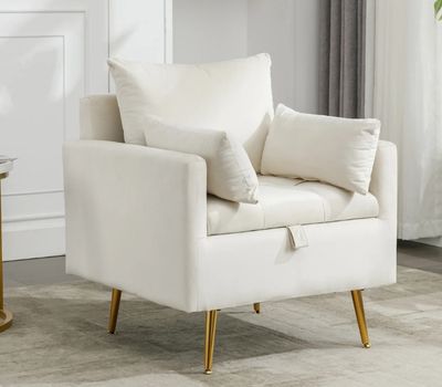 DESIGN SESSEL VON &quot;MC STAR&quot; weiss mit Stauraum