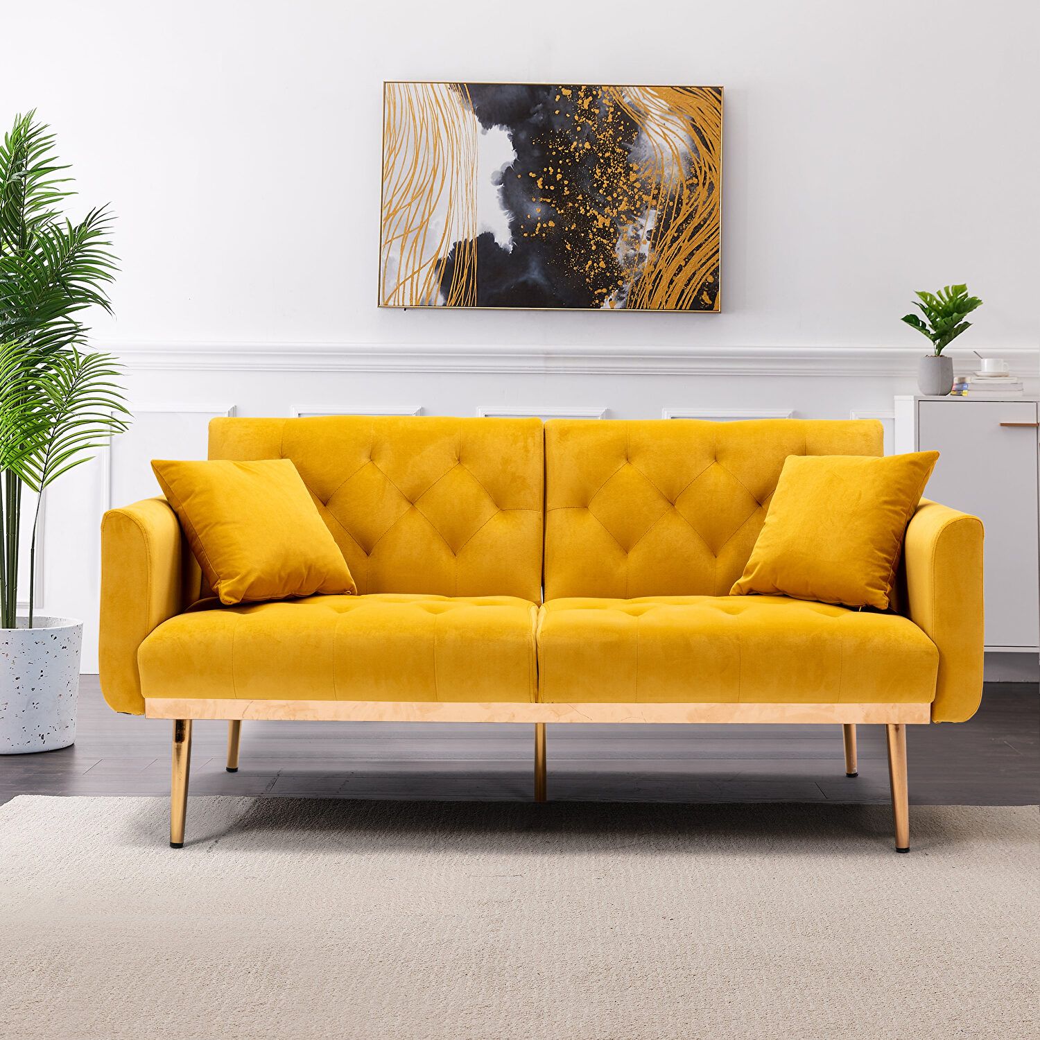XIKAYADA Schlafsofa  mit Metallbeinen für Wohnzimmer,