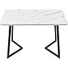 Merax Modern Esstisch Rechteckiger Tisch 117x68cm,Esstisch aus Moderner Marmor