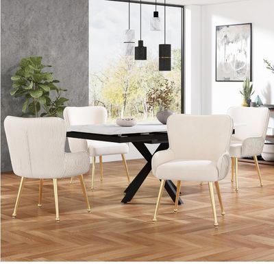 ModernLuxe Esszimmerstühle aus Samt