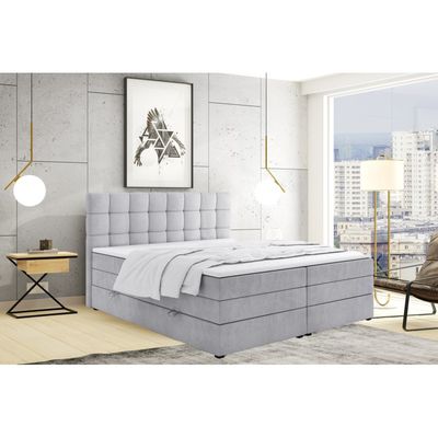 Boxspringbett 160x200 IGELLA KING mit Bettkasten, Doppelmatratze H3 &amp; Topper