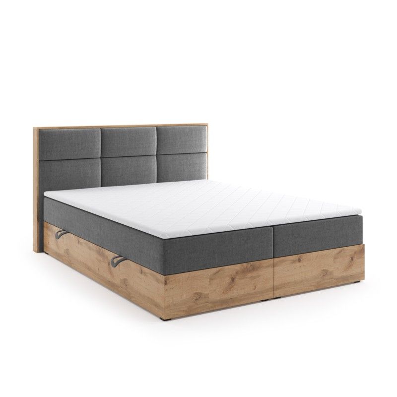 Boxspringbett LOLY  aus Holz mit Bettkasten,160x200 H3 Matratze & Topper Boxspringbett LOLY  aus Holz mit Bettkasten,160x200 H3 Matratze & Topper