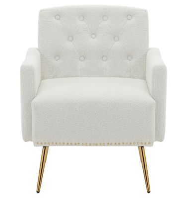 SESSEL in Teddysamt weiss