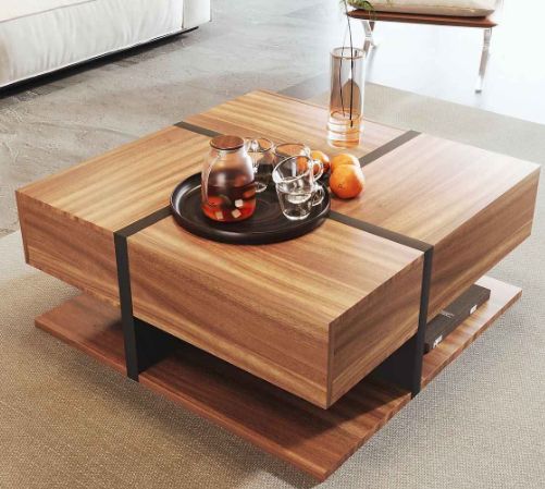 COUCHTISCH Haselnuss 78x78xcm COUCHTISCH Haselnuss 78x78xcm