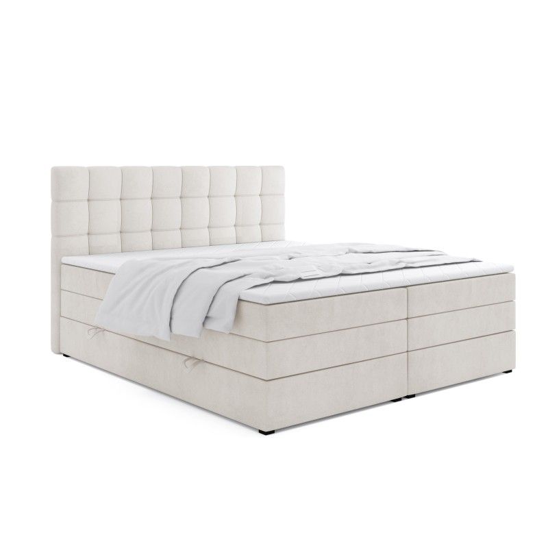 Boxspringbett 160x200 IGELLA KING mit Bettkasten, Doppelmatratze H3 &amp; Topper