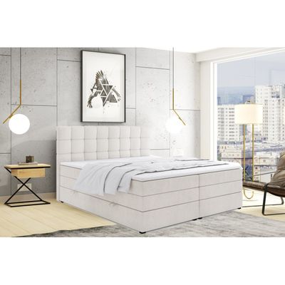 Boxspringbett 160x200 IGELLA KING mit Bettkasten, Doppelmatratze H3 &amp; Topper