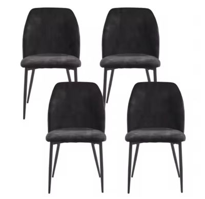 4-er SET ESSZIMMERSTUHL SAMT GEPOLSTERT schwarz 4-er SET ESSZIMMERSTUHL SAMT GEPOLSTERT schwarz