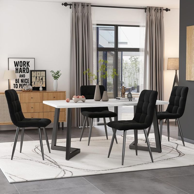 ESSTISCH 140x80cm MARMOROPTIK