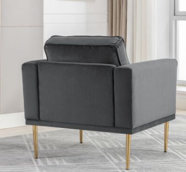 DESIGN SESSEL SAMTVELOUR grau