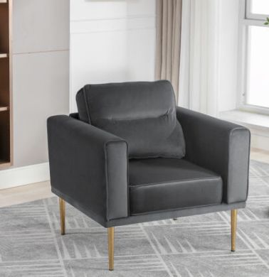 DESIGN SESSEL SAMTVELOUR grau DESIGN SESSEL SAMTVELOUR grau