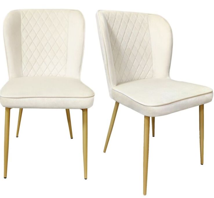 4-er SET ESSZIMMERSTUHL SAMT beige 4-er SET ESSZIMMERSTUHL SAMT beige